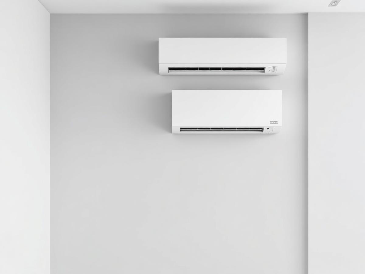 Unità interne di un climatizzatore multisplit installate su parete in un ufficio a Monza